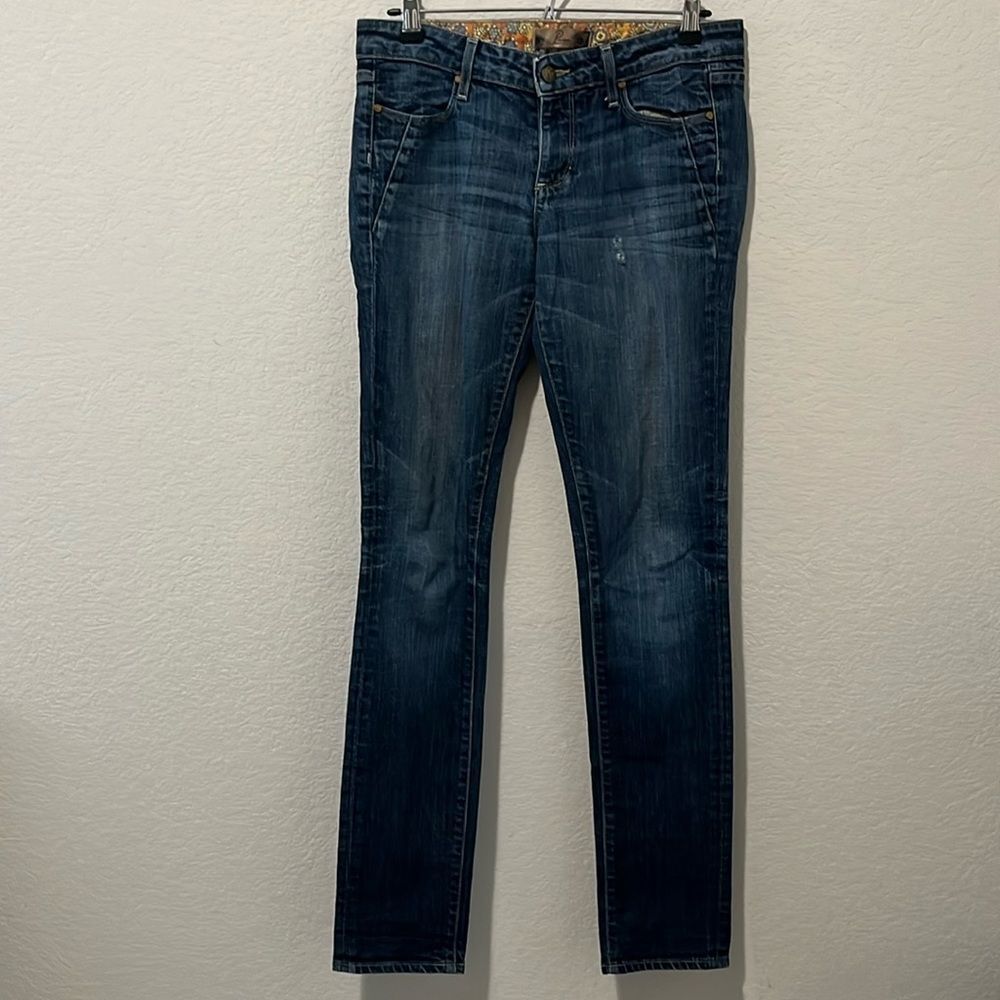 PAIGE DENIM, Skyline Skinny Jean with Floral Lining, Size 28